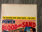 Blood And Sand Rare Original 1941 14 22 Window Card Tyrone Power Hayworth
