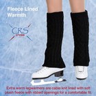 Crs Cross Leg Warmers And Headband Set For Figure Skating  Zipper Easy On off 