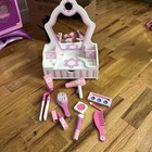 Melissa   Doug Wooden Beauty Salon Play Set With Vanity And Accessories 