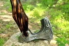 Custom Hand Forged Carbon Steel Viking Valhalla Axe Tomahawk Throwing Axe sheath