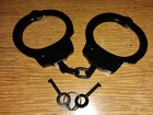 Vipertek Professional Steel Police Handcuffs  Black  With Keys-  never Used 
