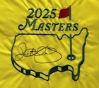 Rory Mcilroy Signed 2025 Masters Flag Golf Grand Slam Champion Beckett Coa