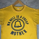 Vtg Ma Bell At t Bell Telephone Shirt Mens M Yellow 70s Distressed Usa True Vtg
