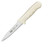 3 5 In  Stainless Steel Full Tang Serrated Paring Knives With White Handle  2-pk