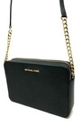 Michael Kors Jet Set Item Large East West Crossbody Chain Handbag Black Gold