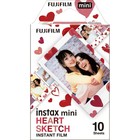 Fujifilm Instax Mini Heart Sketch Instant Film 10 Sheets For Mini 9 11 12 New