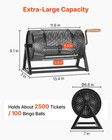 Vevor Raffle Ticket Spinner Raffle Drum Lottery Spinning Cage 11 6  X 6 6  Black