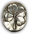 Clover Pocket Stone Talisman  Worry Comfort Stone 