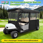  4 Passenger Golf Cart Enclosure - Universal Golf Cart Cover Black 86  Roof Fit