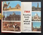 Vintage Travel Book Twa Vacation Guide   World Atlas  Airline 1956 Maps Photos