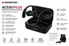 Monster Ac530 Plus Wireless Bluetooth Earbuds Ear Hook Headset Deep Bass Hd Call