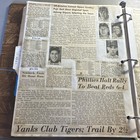 1950 Newspaper Baseball Clippings  With Binder  Regular Season   World Series