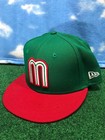Mexico Hat Baseball Cap Green Red New Era 7 1 4 Fitted 59fifty 5950 See Desc H41