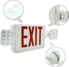 4pcs Led Red Exit Sign Emergency Light   hi Output Compact Combo Ul Listed Battery
