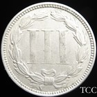 1873 Open 3 Three Cent Nickel   Excellent Original 3c Coin   Free Shipping   Tcc