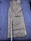 Stephen Yearick Beaded Embellished Gown Silk Sleeveless Beige Gold Size 12