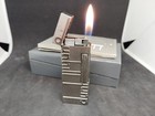 Vintage Dunhill Rolla Gas Lighter Signature Silver With Box