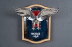 Vintage 1987 Michelob Light Beer Flying Eagle 3d Mirror Bar Sign Wall Plaque