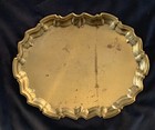 Vintage Oval Solid Brass Etched Tray
