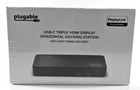 Plugable Usb C Triple Display Docking Station With Laptop Charging  Thunderbolt