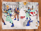 Ghostbusters Twin Sized Sheet Flat Sheet And Fitted Vintage Rare Fabric 1986