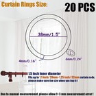 Metal Curtain Rings eyelet Rings 1 5-inch 38mm  Inner Diameter set Of 20  col   