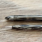 Vintage Sheaffer White Dot Fountain Pen Pencil Set Black Silver Lifetime 14k Nib