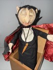 Rare Vintage Jax Of Maine Handcrafted Maple Jack In The Box Dracula  Signed