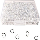 1000 Pcs Silver Plated Jump Rings Split Rings Circle Clasp Connecting Rings Jew