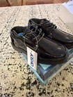 Josmo Boys Black Patent Leather Oxford Dress Shoes Lace-up Square Toe Us 7
