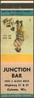 Mom    n Pop Tavern   Junction Bar   Vintage Matchcover Coloma  Wi Wisconsin