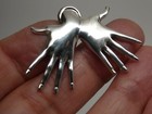 Vintage Mexico Magic Hands Design Sterling Silver 925 Pendant