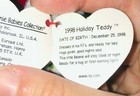 Ty Beanie Baby 1998 Holiday Teddy Christmas Mistletoe Plush Vintage Retired Nwt