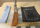 Serviced -  Singer 401a Gear Drive Multi-stitch Sewing Machine - Denim Leather