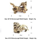 1 Pair Brass Dragon Animal Statue Small Sculpture Tabletop Figurine Decor Gifts