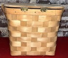 Vtg  Rindge Baskets New Hampshire Purse Sewing Picnic Basket 1 Handle  3k
