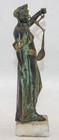 Bronze Blind Lady Of Justice Statue Marble Base Patina France 8  Scale France