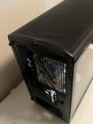 Black Pc Tower Case  Tempered Glass   Steel  Water Cooling  Usb audio Ports