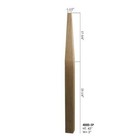 3  X 43  Newel Post - Solid Red Oak  Ready To Stain