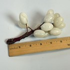 Vtg Alabaster Stone Grape Cluster Polished Marble Fruit Decor Mcm Italy Style