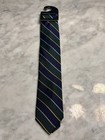 J crew Green blue Striped Mens Tie Brand New