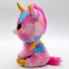 Ty Beanie Boos Unicorn Plush Stuffed Animal Pink Multicolor Gold Horn 8in