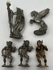 Vintage Gallo Pewter Fantasy Figurine Set  Wizard  Pegasus  And 3 Trolls