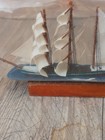 Vintage Plastic Ship In A Bottle Flask Handmade Folk Art Nautical Sailor Decor