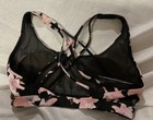 Victoria s Secret Sports Bra Floral Crossback Black Pink White M Wireless
