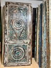 Vintage Barn Door Harmony Chakra Carved Reclaimed Door Boho Barn Door 84x36