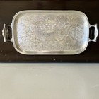 Gorham Newport Silverplate Rectangular Serving Tray Handles Vintage Yb408 Large