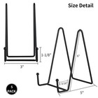 5 Pack 6 Inch Plate Holder Display Stands  Metal Black Frame Stand For Pictur   