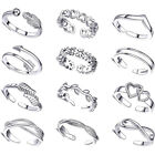 12pcs Toe Rings For Women Open Toe Ring Knot Toe Ring Summer Beach Foot Jewelry