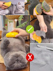 1pc 3-in-1 Self-cleaning Pet Grooming Brush - Usb Rechargeable For Cats   Dogs
